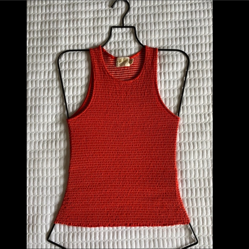 Anthropologie “Christine” Smocked Tank xs